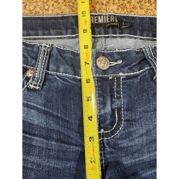 Premier 5/6S (30x27.5) Skinny Boho Luxe Denim Western Bling Cowgirl Mid-Rise - Picture 6 of 9